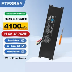 ETESBAY PF4WN-03-17-3S1P-0 Laptop Battery For Hasee KINGBOOK For MECHREVO S1 Air S2Motile M142Air ForAir For Walmart Motile M142