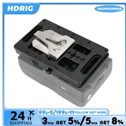 HDRIG V Lock Mount Power Splitter Camera Battery Plate With Belt Clip for DSLR Camera Accessories