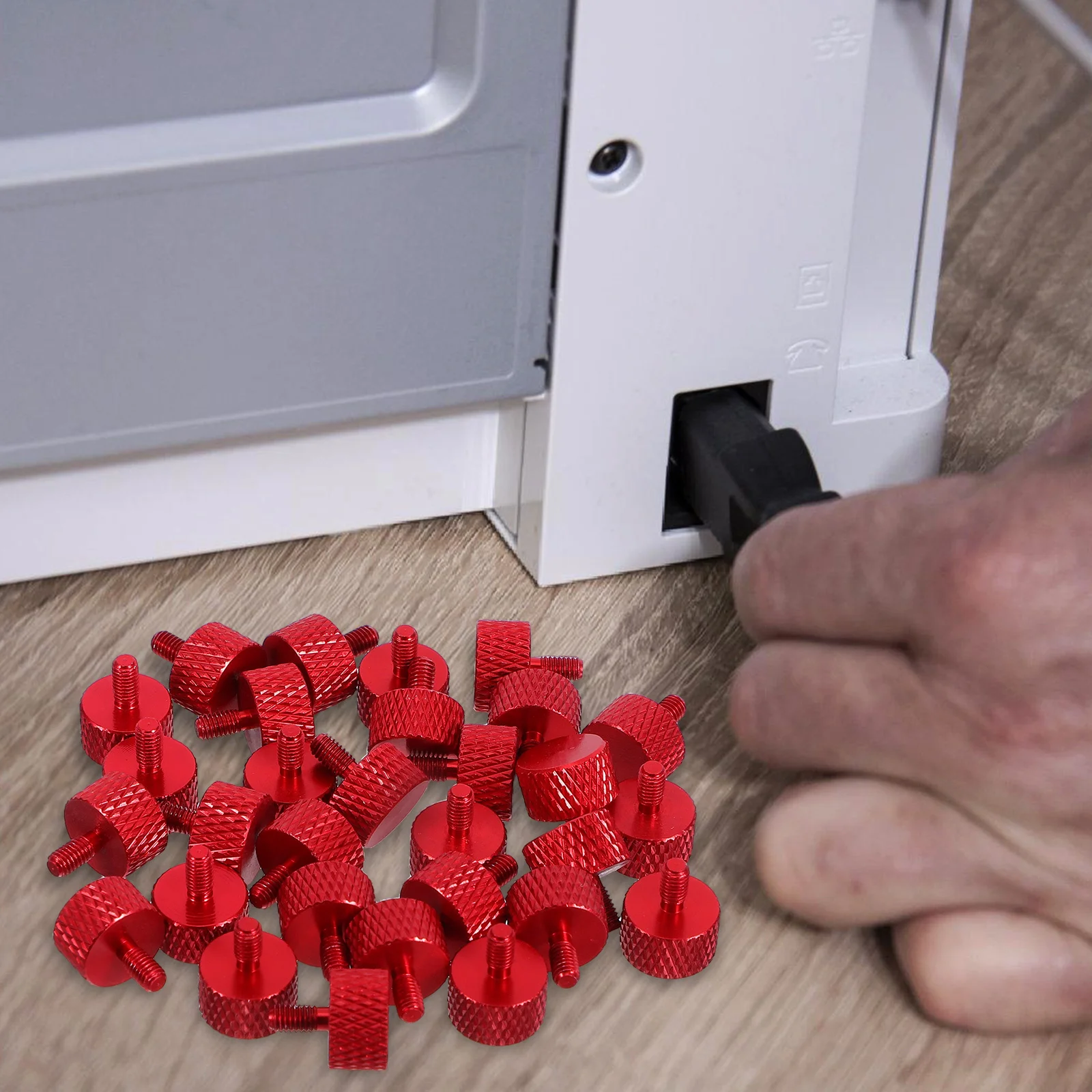 

30Pcs Pc Case Thumb Screws M3x6 Aluminum Alloy Knurled Screw Hand-Twisted for Computer Cover Power Supply Pci Drive Fixing