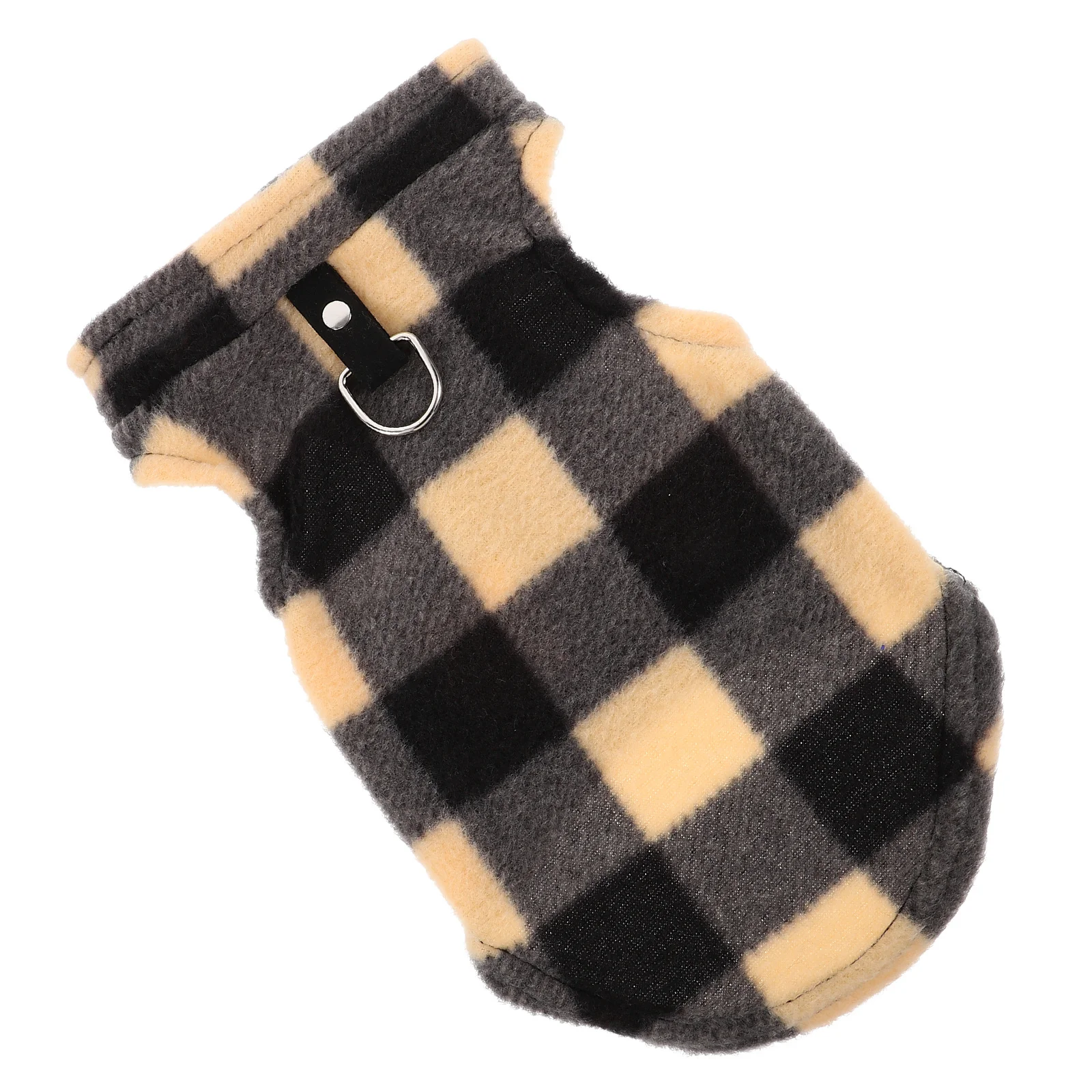 

Checked Dog Winter Vest Small Medium Polar Fleece D-Ring Attachment Warm Comfortable Dog Fleece Vest Pet Clothes