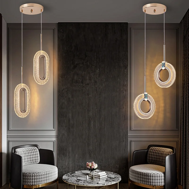 Nordic Light Emitting Diode Chandelier Interior Lighting Home Dining Table Chandelier Living Room Stairs Modern Luxury