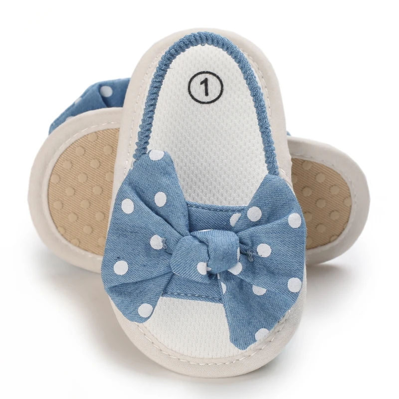 Baby Girls Bow Knot Sandals Summer Soft Sole Flat Princess Dress Shoes Infant Non-Slip First Walkers Footwear 0-18M