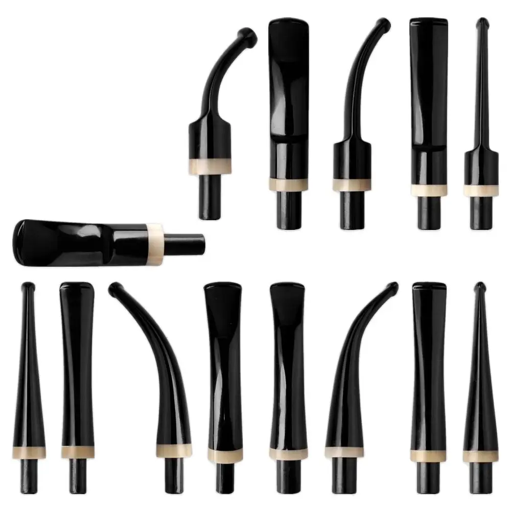12Pcs/Lot Acrylic Pipe Handle For 3MM And 9MM Filter Tobacco Pipe Mouthpiece Holder Pipe Tail Smoking Pipe DIY Accessories