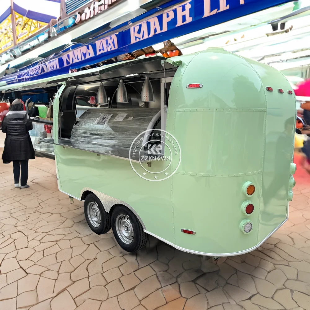 2024 China Fast Snack Airstream Food Trucks Mobile Food Trailer Coffee Grill Customized Food Concession Trailers for Sale