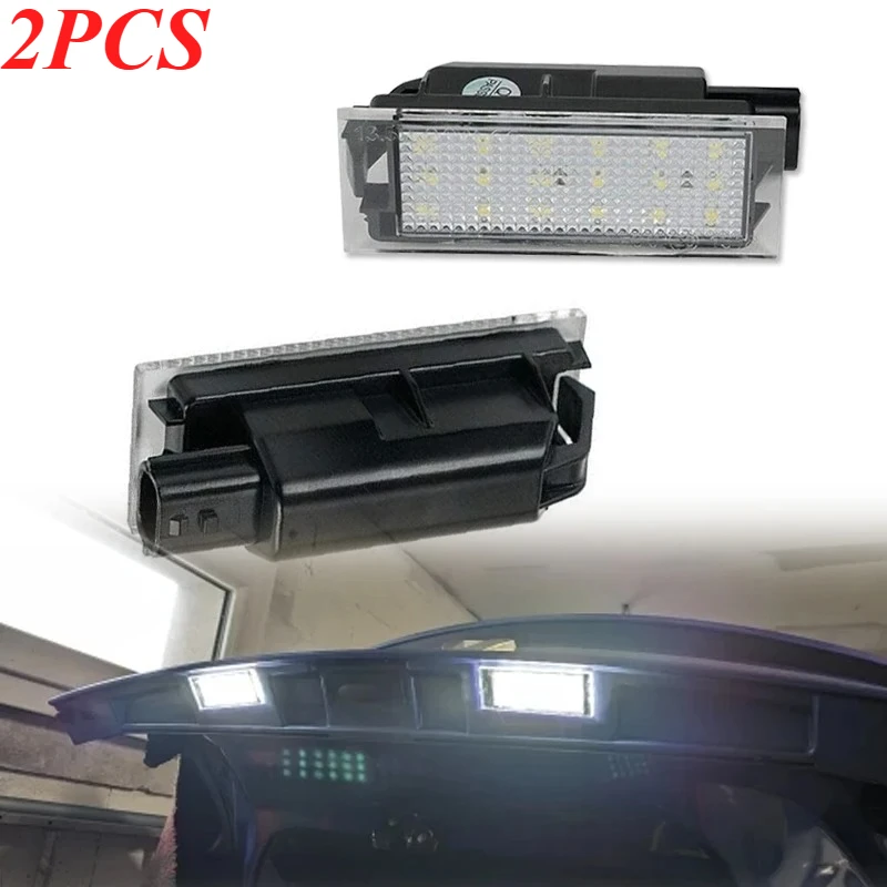2pcs LED Number Plate Light for Renault Clio Laguna 2 Megane 3 Twingo Master Vel Satis Wind Trafic Twizy License Plate Light