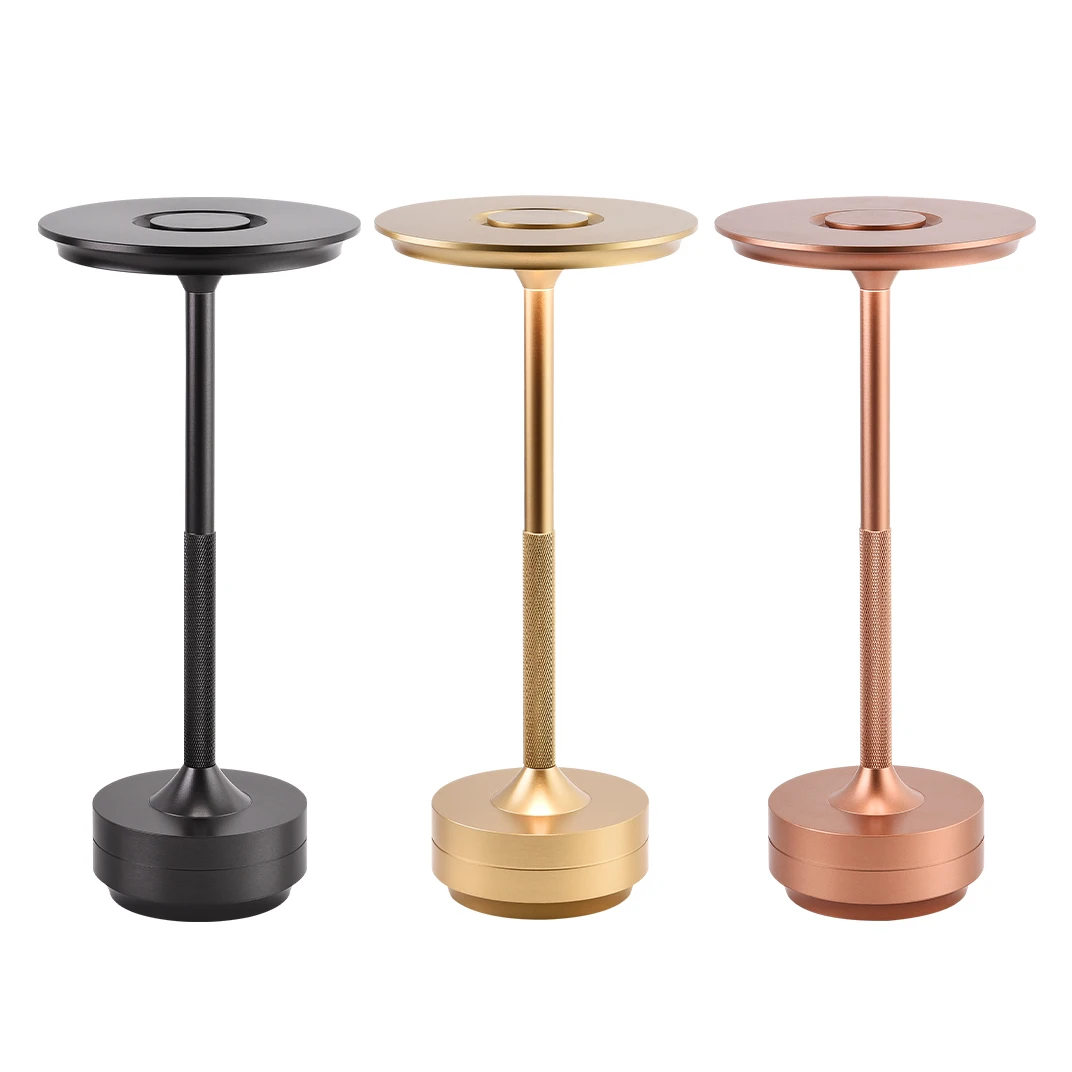 

USB charging table lamp LED top touch three color dimming stepless dimming desk lamp simple design waterproof table lamp
