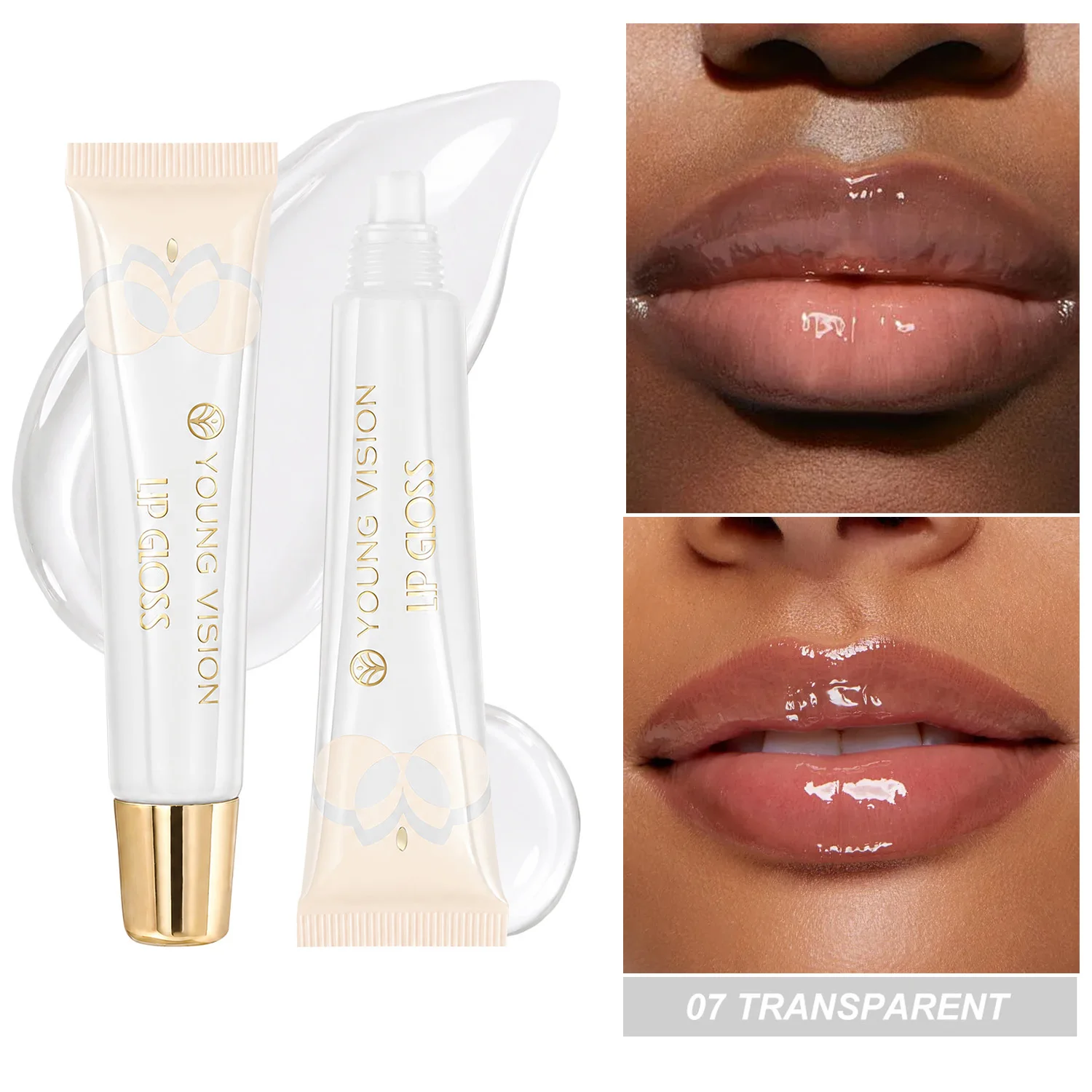 6color Long lasting Moisturizing Mirror Lip Oil, Fruit Flavor, Pudding Lip Moisturizing, Water Radiant Lip Honey