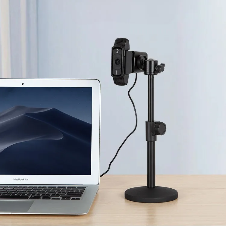 Desktop Webcam Support Stand Metal Desk Tripod for Web Camera Mount Base Webcam Tripe Tripie Stative for Logitech Streaming