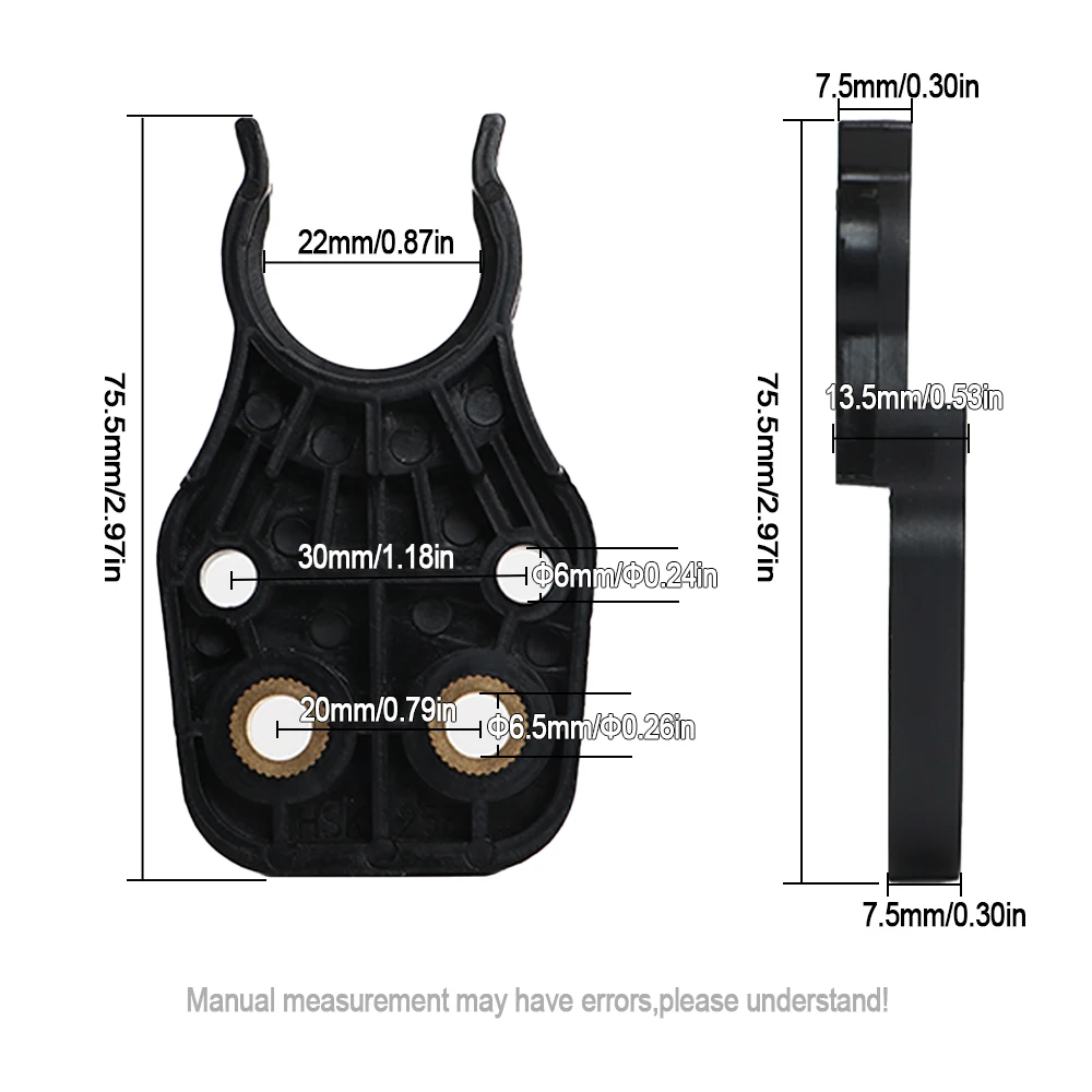 

HSK25E Tool Holder Clamp for CNC Milling Machine Spindle Cutter Holder Auto Tool Changer HSK25E Tool Holder Clips ABS Material
