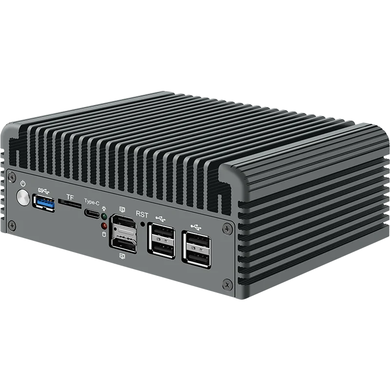 6 LAN i226-V 2.5G Firewall Router Intel Core 3 N355 N305 N150 N100 Fanless Mini PC DDR5 2xNVMe 1xSATA3.0 Type-C pfSense Proxmox