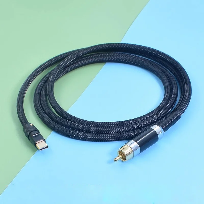 

6N OCC USB/Type-C/C100 7/8X/XS/11/12/13 /MAX Type C To RCA 75Ohm Coaxial Cable For PC Phone Music Decoder Player Speaker