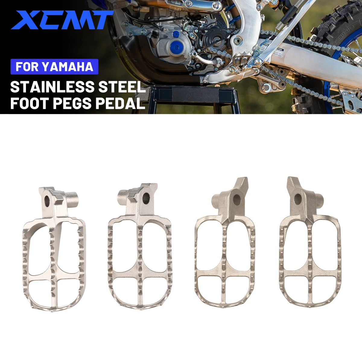 

Motorcycle Stainless Steel Footrest Footpegs Pedals For YAMAHA WR YZ 65 85125 250 250F 450F 125X 250X 250FX 450FX 1998-2025