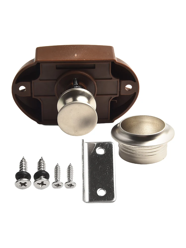 Slot voor RV drukknopslot meubilair 15 mm-20 mm ABS slotbehuizing Mooi uiterlijk Kleur Elegant mat nikkel