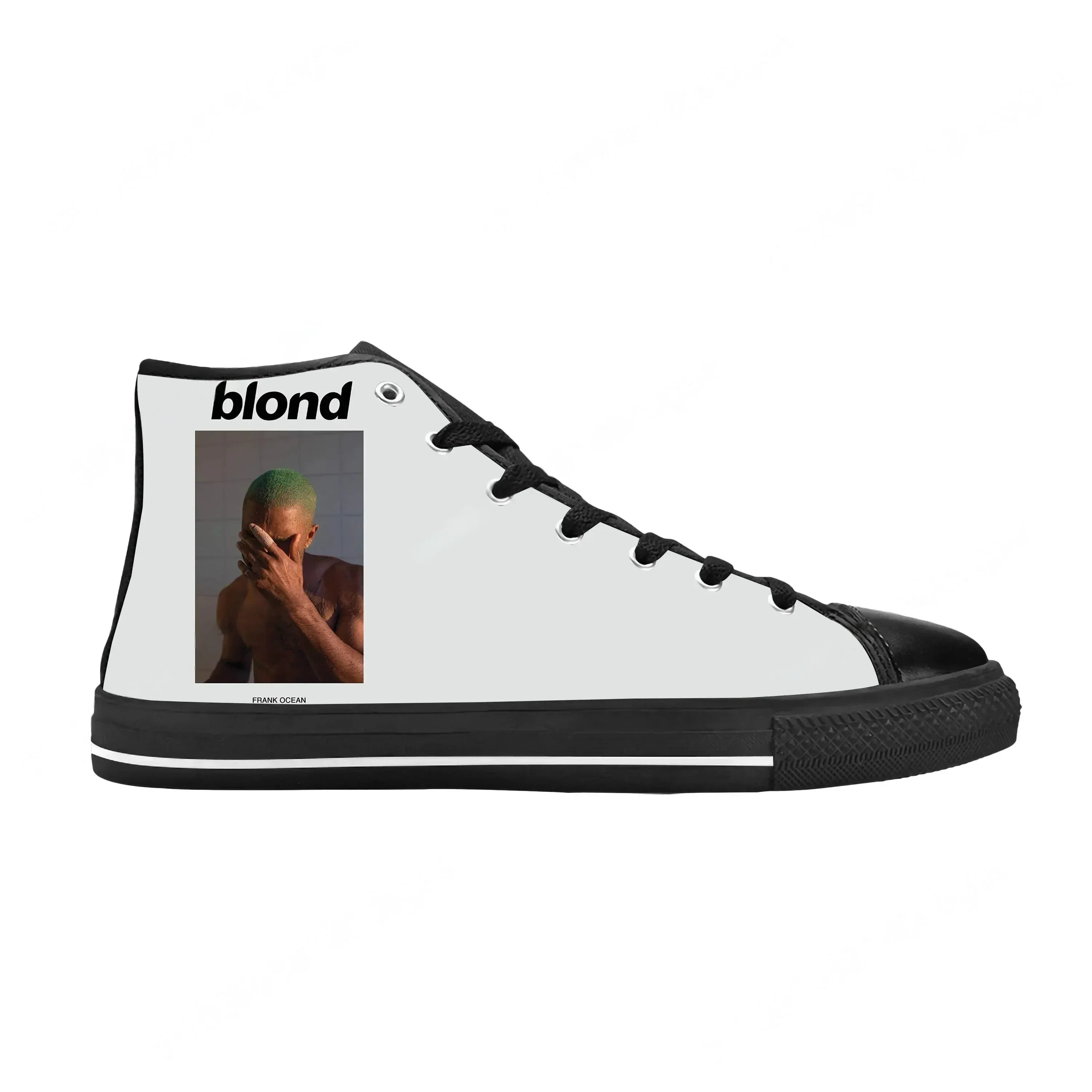 Oceans Blond Blonde Music Singer Album Frank Cool Casual Zapatos de tela de caña alta cómodos y transpirables con estampado 3D para hombres y mujeres