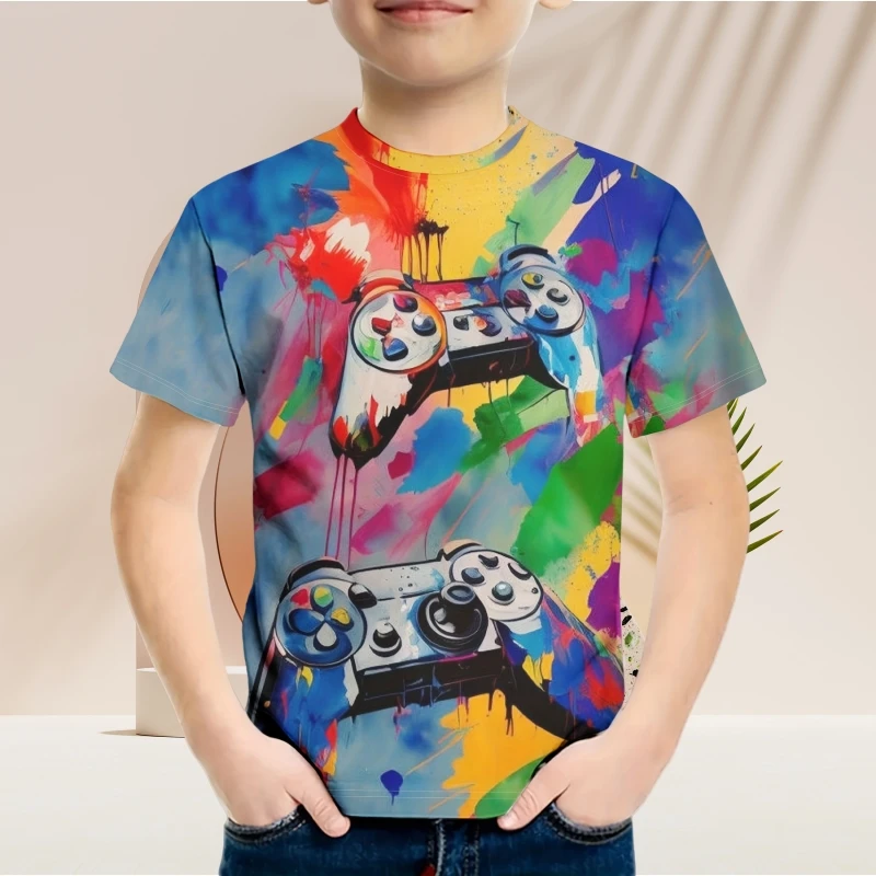 

Children's Clothing 3D Print Clothes Boy's Crew Neck T-Shirt Short Sleeve Shirts Clothes Girls from 2 to 7 Years Fashion Tops ﻿