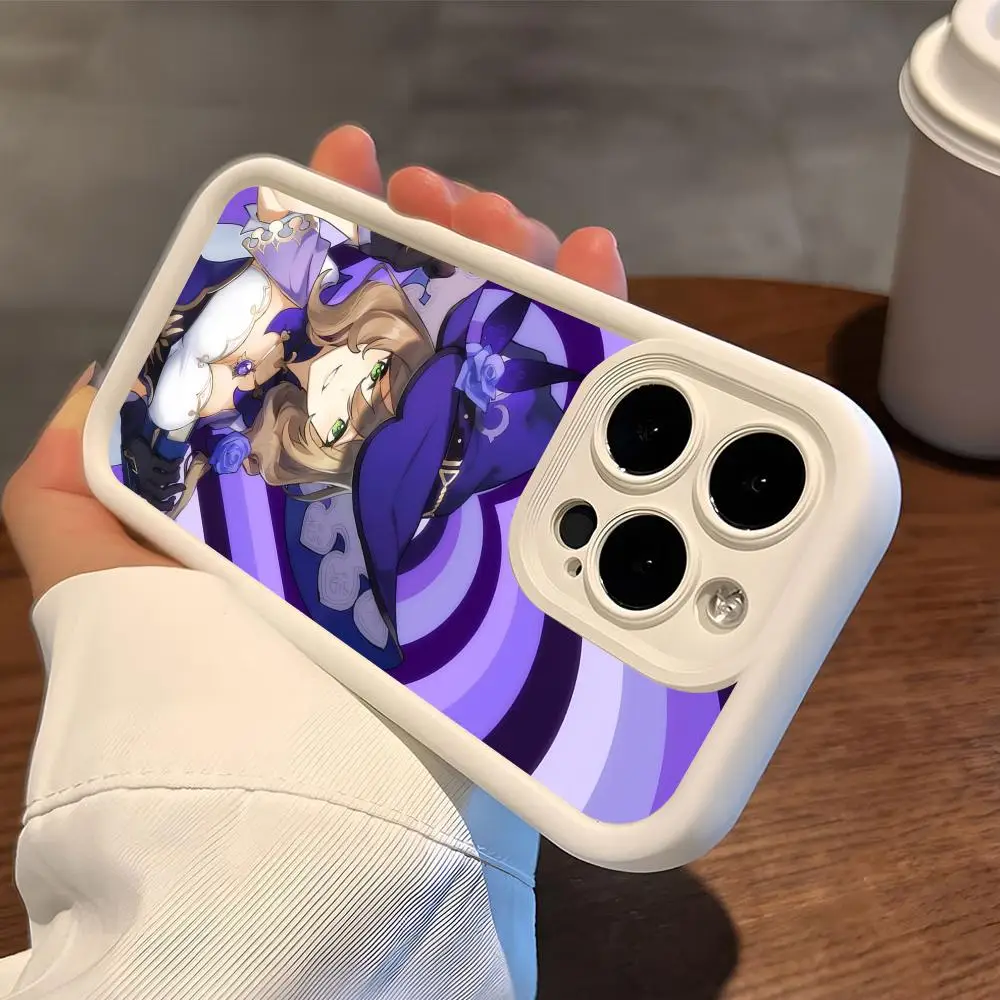 

Game GI Lisa Phone Case for iPhone 17 16 15 14 13 12 11 Air Pro Max Plus White Soft TPU Shockproof Cover
