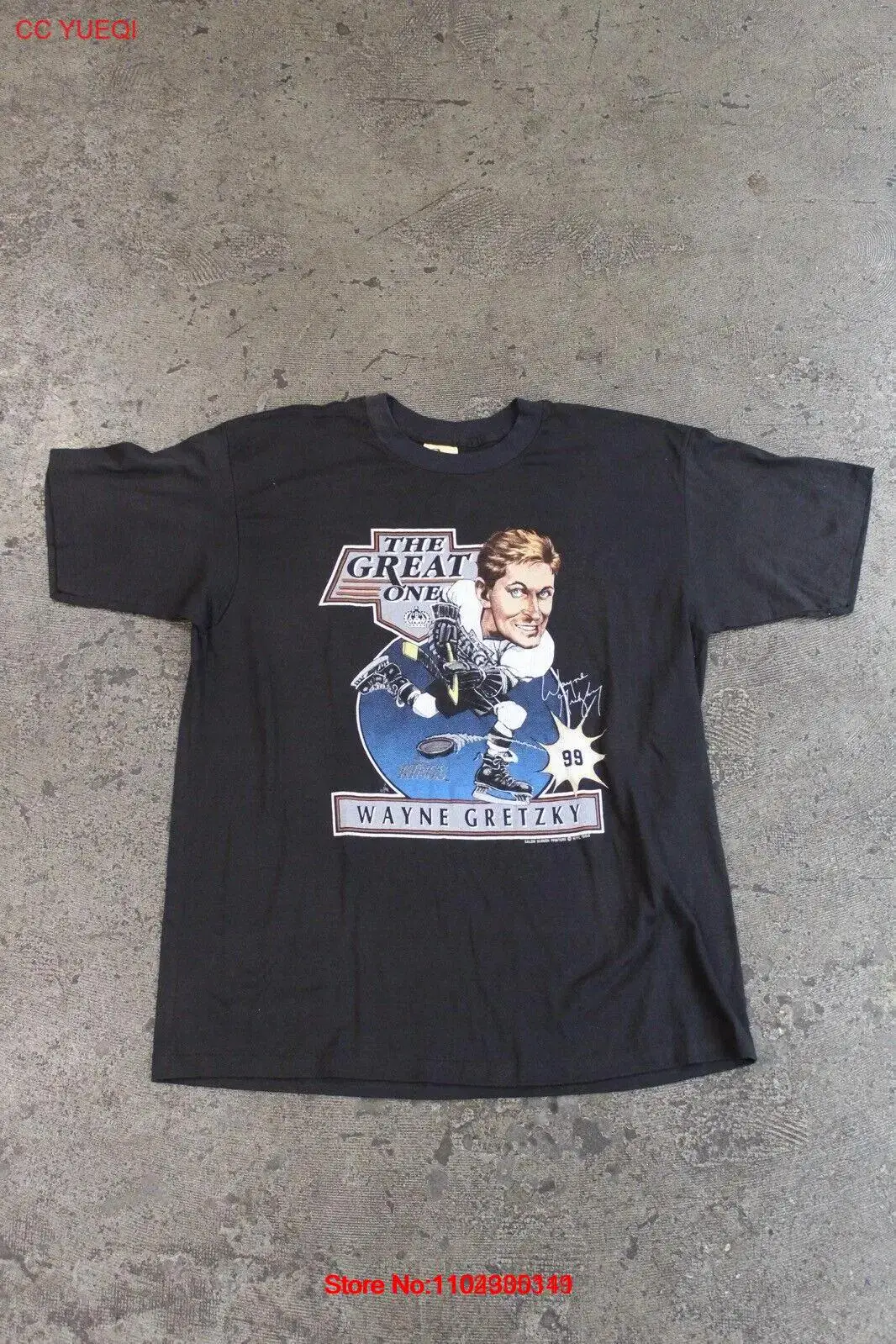 Vintage 99’ Wayne Gretzky Hockey Tee Shirt “The Great One” XL Graphic T Shirt