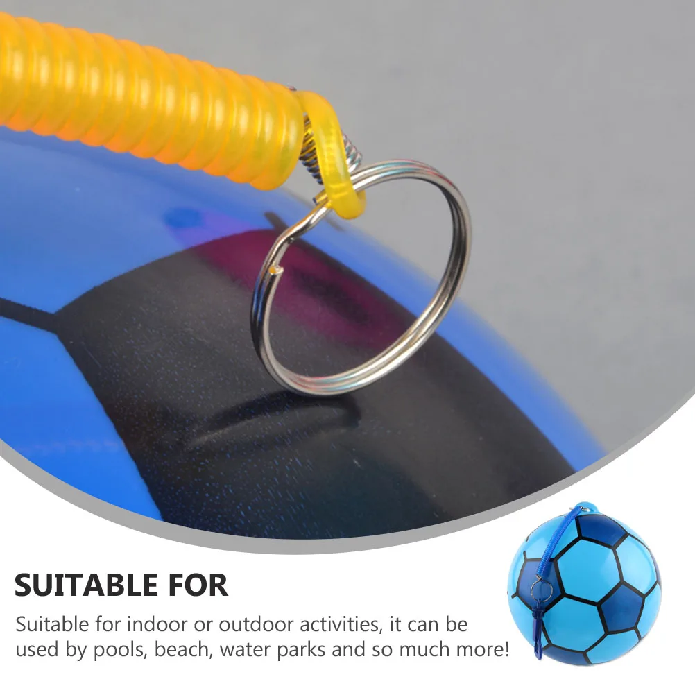 

6Pcs Premium Inflatable Footballs For Kids With Elastic Chain Durable Pvc Material For Long Lasting Use