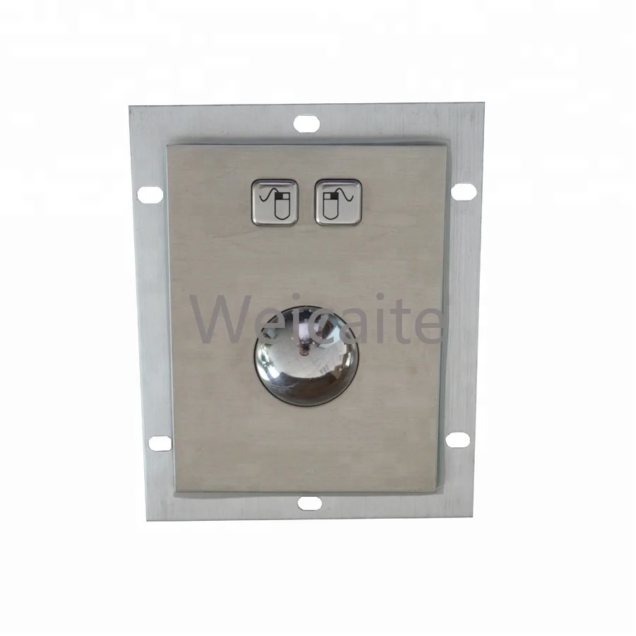 Mouse de computador de aço inoxidável de metal com trackball ou touchpad