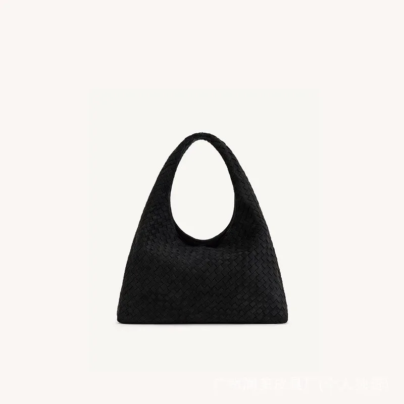 

JW PEI Fashion Outdoors Casual Large-capacity Handbag Women's Solid Color Simplicity Vintage Zippers Weave Bag