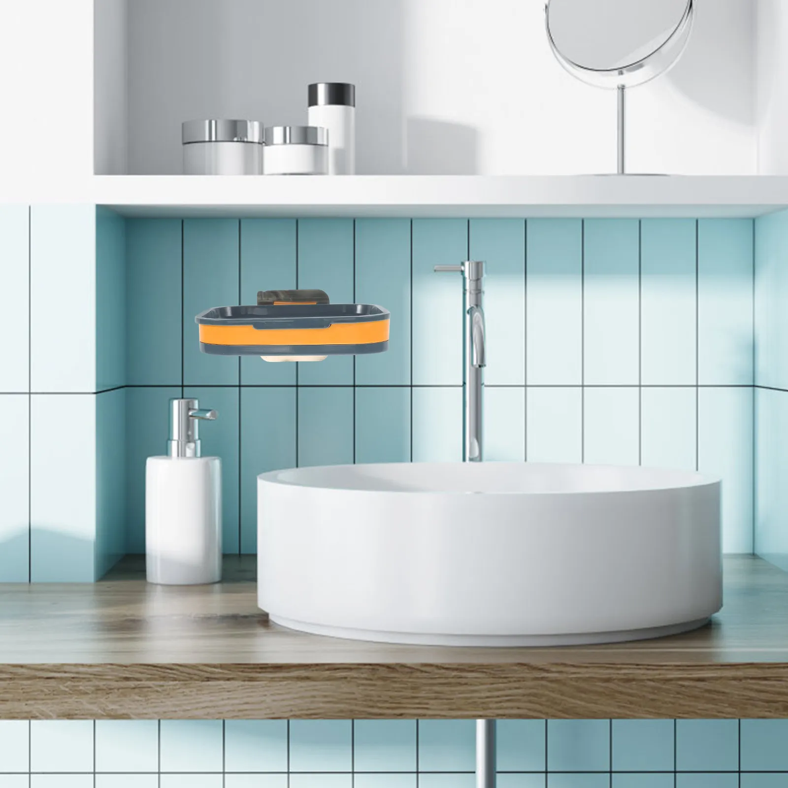 2Pcs Suction Cup Wall Mounted Soap Dish Impact Resistant Bathroom Kitchen Shower Soap Holder Storage Rack
