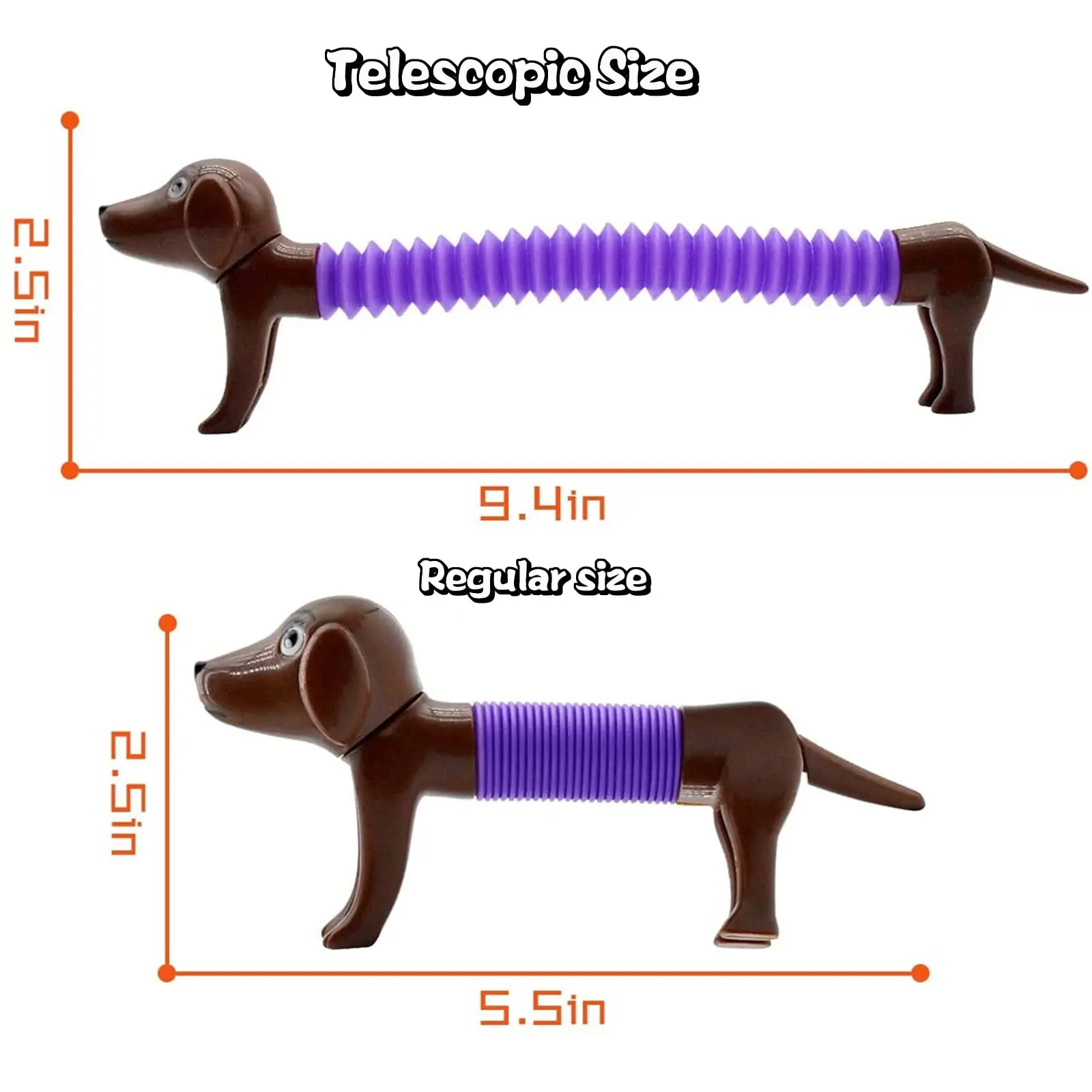 子供のための4個の感覚玩具、4個のポップチューブ春犬、ストレス解消ポップチューブ、誕生日プレゼント、子供のためのおもちゃ