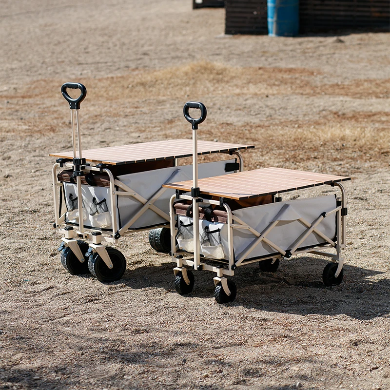 

OEM ODM Factory Trolley Beach Cart Wagon Rear Opening Outdoor Double Brake Collapsible Utility Wagon