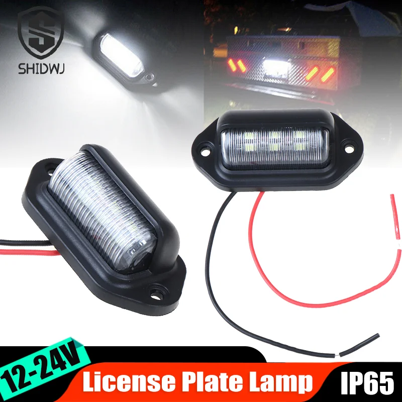 

6 светодиодов 12 В освещение номерного знака водонепроницаемый прицеп фургон тег ступенчатая лампа для автомобиля лодка грузовик освещение номерного знака