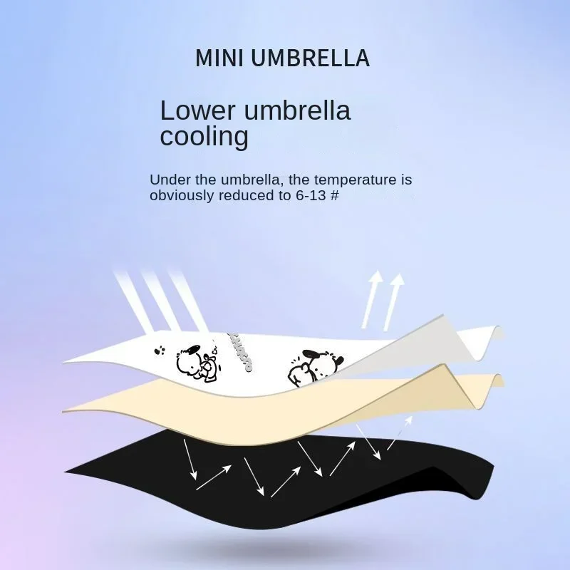 New Sanrio Pochacco animation peripheral cartoon folding umbrella creative kawaii cute sun protection UV parasol gift wholesale