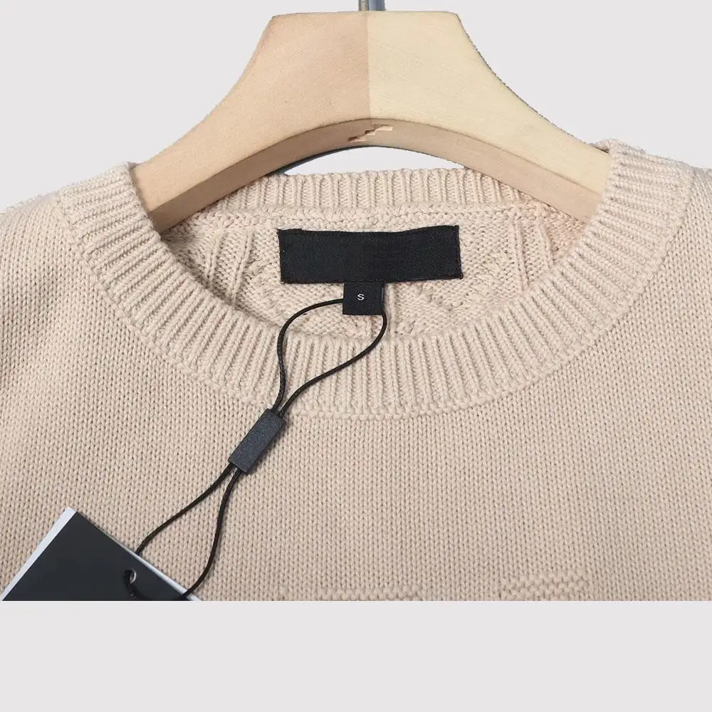 

Модный женский вязаный свитер, повседневный длинный свек, круглая хлопковая пряжа Ne, простой трикотажный топ, удобный крой