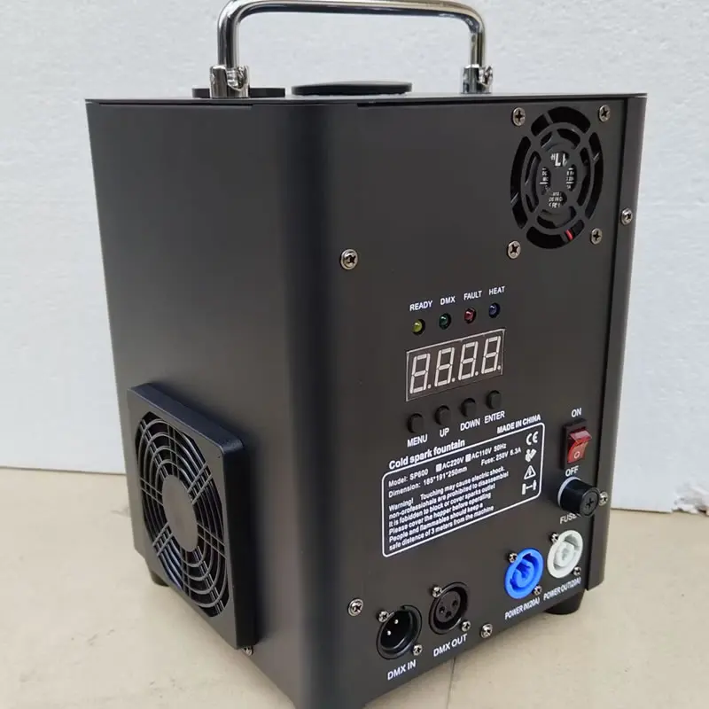Mesin Percikan Api Dingin Mini 600W Sparkular Cold Fountain Rocket Firework untuk Pernikahan, Klub Malam, Penyemprot Api Dingin Jet untuk Panggung