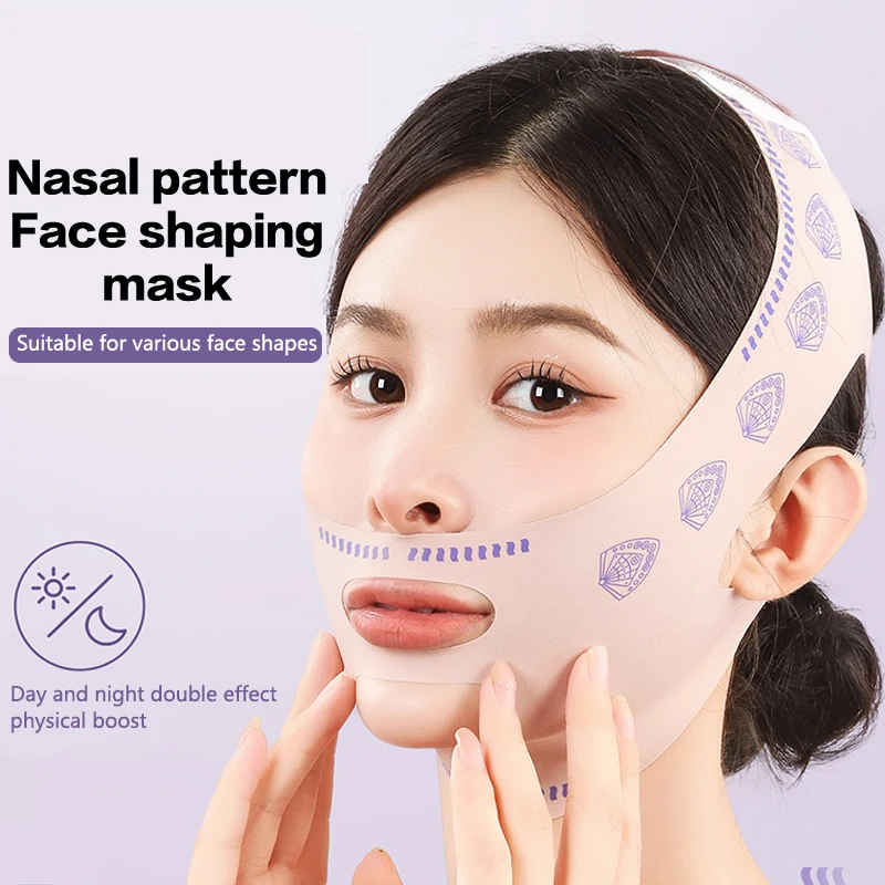 Single/Double Layer Design Chin Up Mask V Line Shaping Gezichtsmaskers Face Sculpting Slaapmasker Gezichts Afslankband Face Lifting B