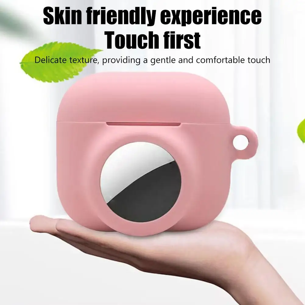 For AirPods 4 Two-in-one Silicone Protective Case for airtag Tracking Locator Anti Lost Heaphone Accessories