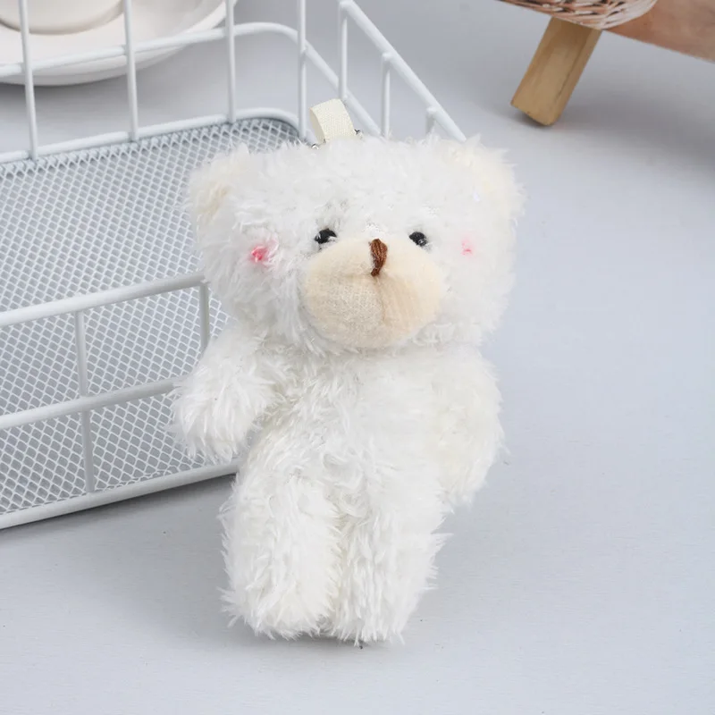 One-piece Bear Velvet Bear Schoolbag Backpack Pendant Blush Bear Rabbit Keychain Gift Accessories Plush Doll