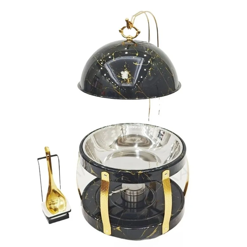 High-end buffet stove Golden alcohol heating and holding stove Round outdoor restaurant Wedding banquet