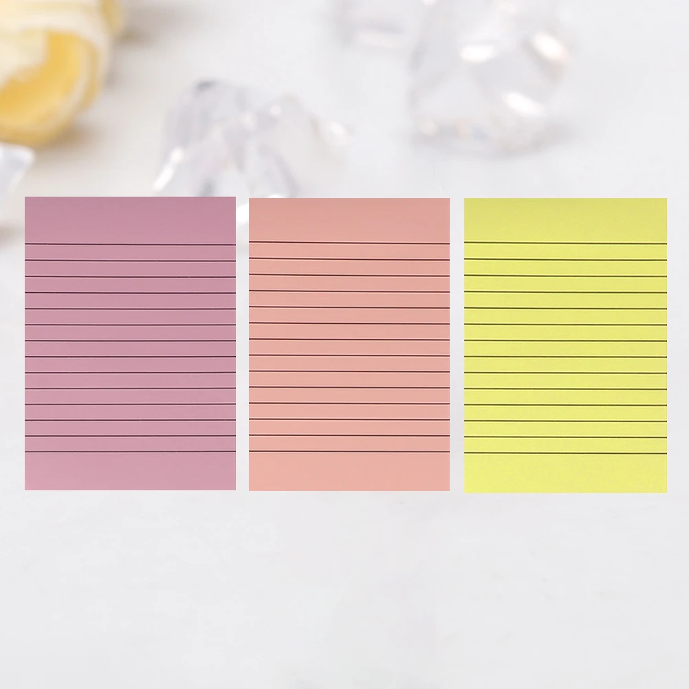 3pcs A6 Note Pad Memo Notepad For School Office Study Study Notepad Work Reminder Paper Red Yellow Pink