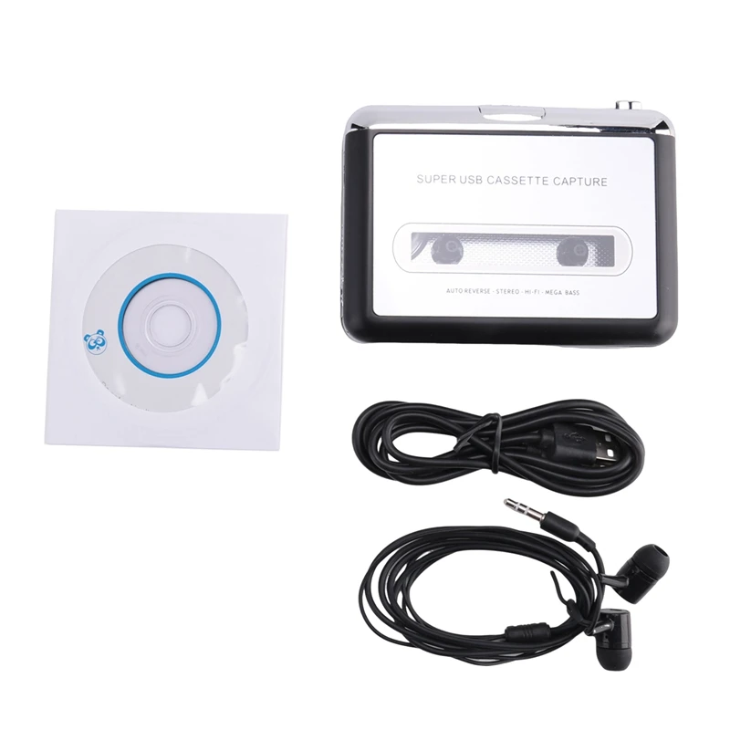 

B63B-Cassette Player Cassette To MP3 Converter Capture Audio Music Player Convert Tape Cassette On Tape To PC Laptop Via USB