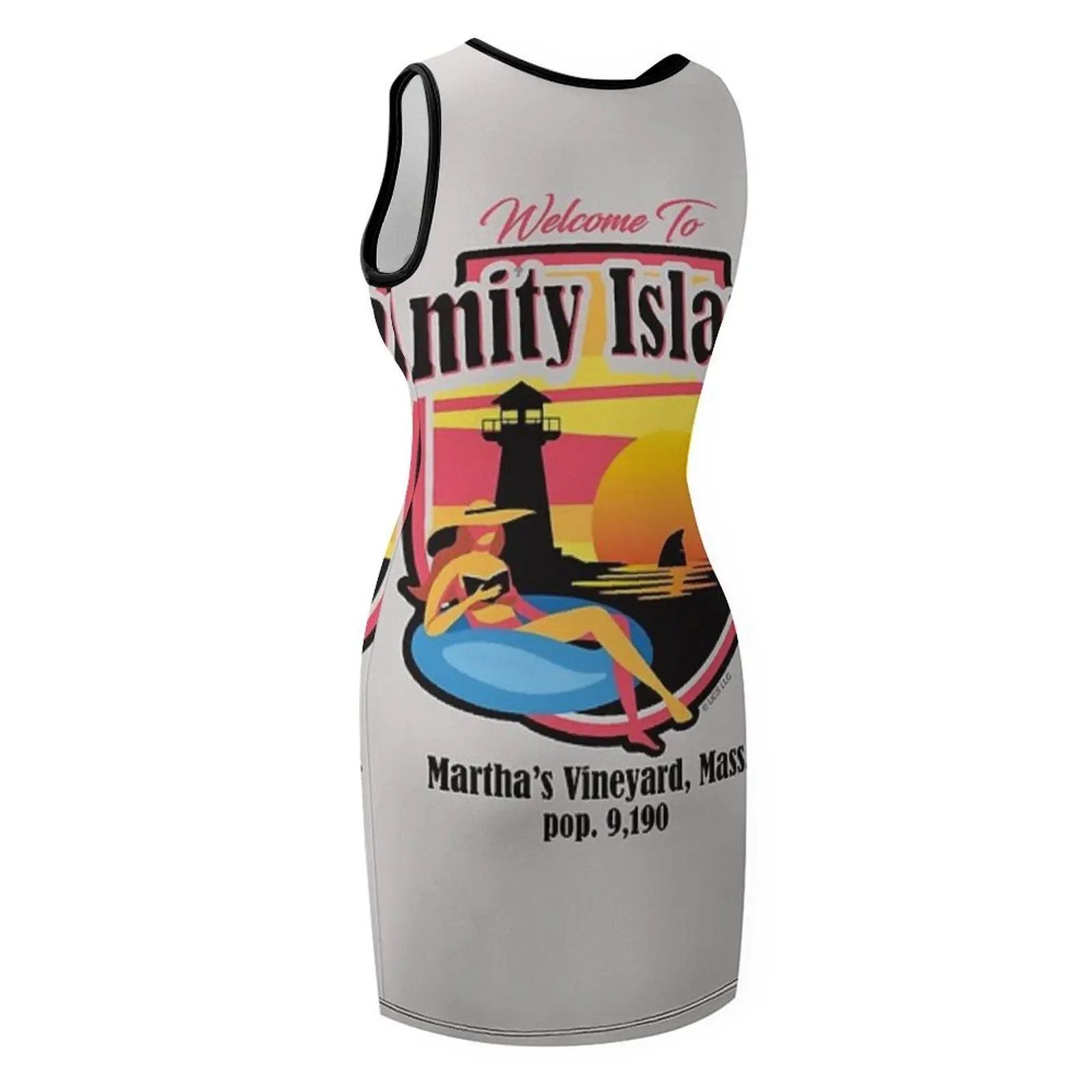 Willkommen bei Amity Island (Universal? UCS LLC) Ärmelloses Sommerkleid, Abendkleid, Damenbekleidung, Brautkleider für Partys