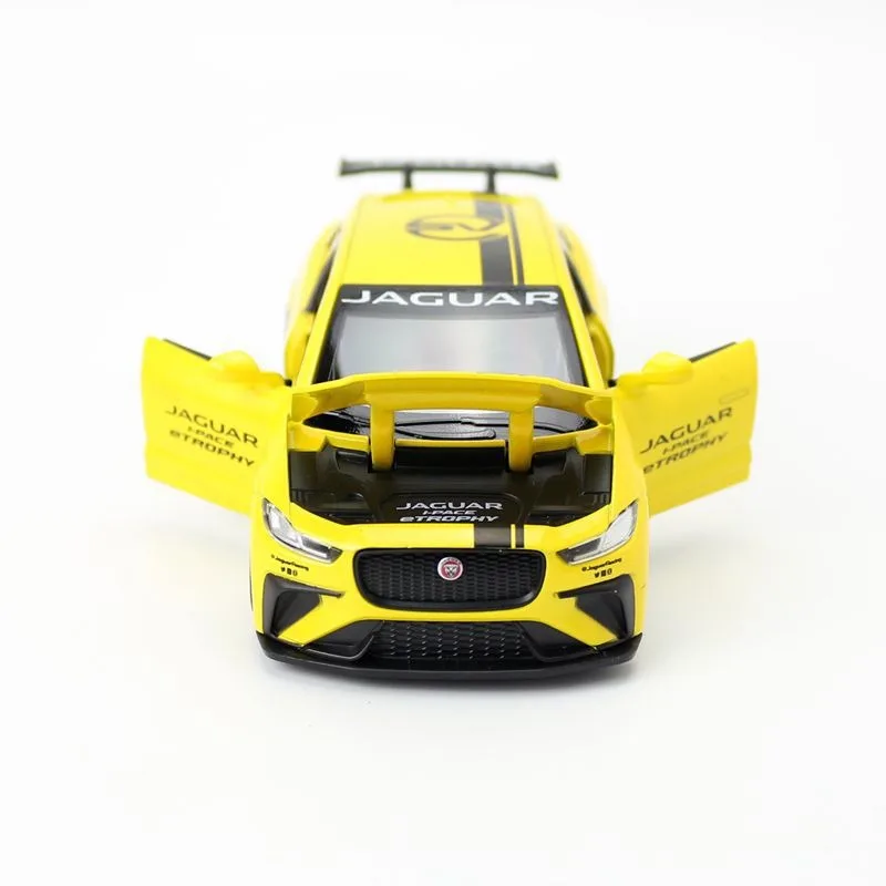 Simulation 1:32 Juguar I-Pace e-trophy Alloy Car Model With Sound And Light Collective Miniature Voiture Boy Car Toy Gift