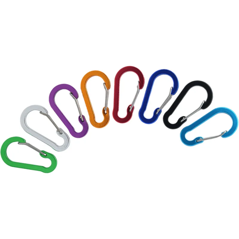 Gourd Carabiners (24-Pack) – Anti-Rust Colored Wire Gate Clips, Heavy Duty Keychain Hooks for Tactical Gear, Lanyards TMZ