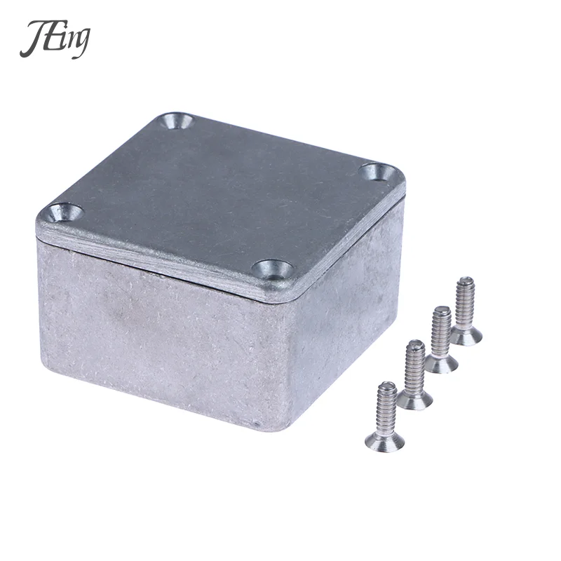 Silver Aluminium Enclosure Electronic Diecast Stompbox Project Box 1590LB 50*50*3mm