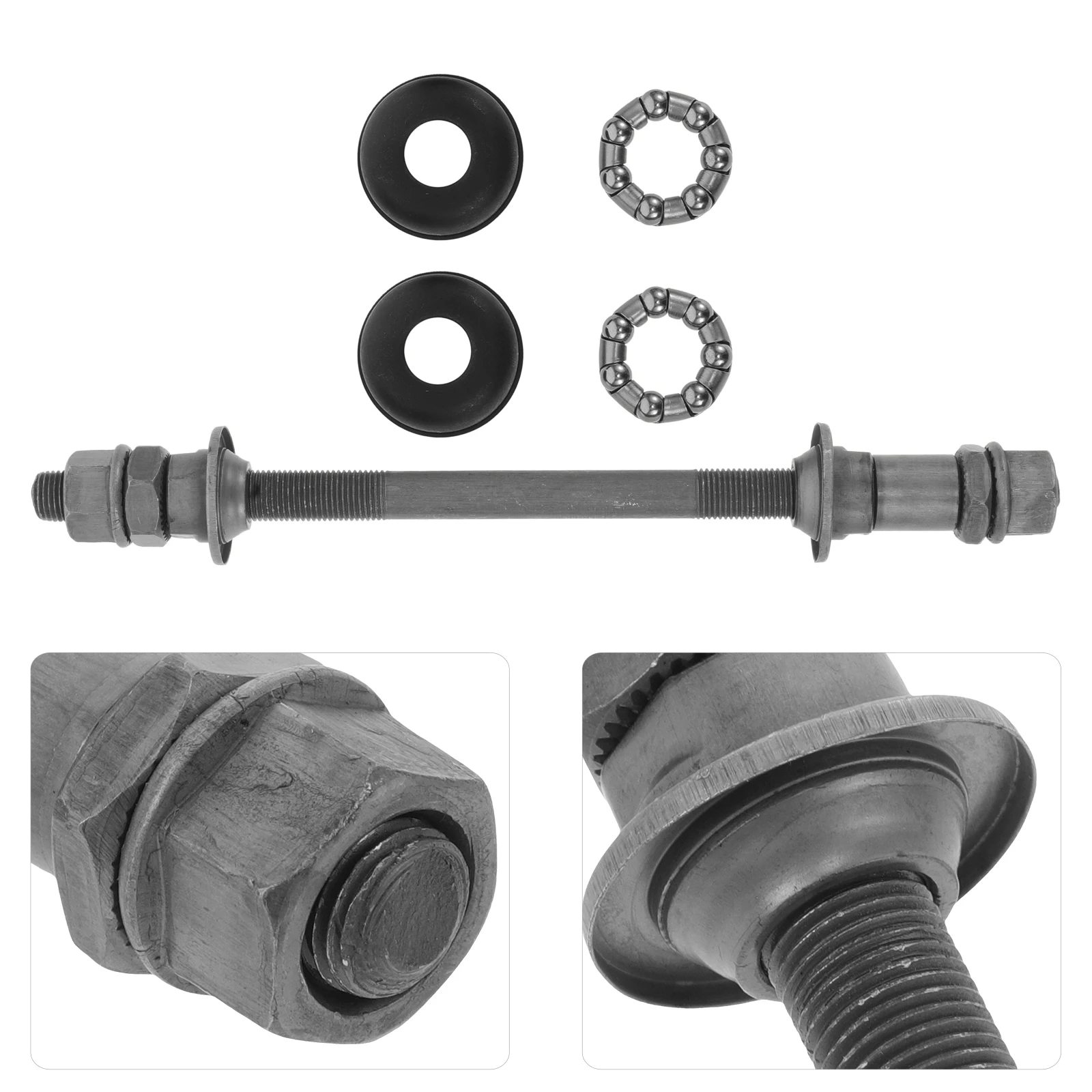 1 Sets Bicycle Front Hub Axle Hollow Hub Shaft Front And Rear Axle Kits Bicycle Rear Wheel Axle Bike Repair Tool Accessories