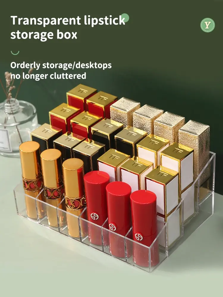 Lippenstift-Organizer Mit 24 Fächern – Stylische Aufbewahrung Für Make-up (Weiß)