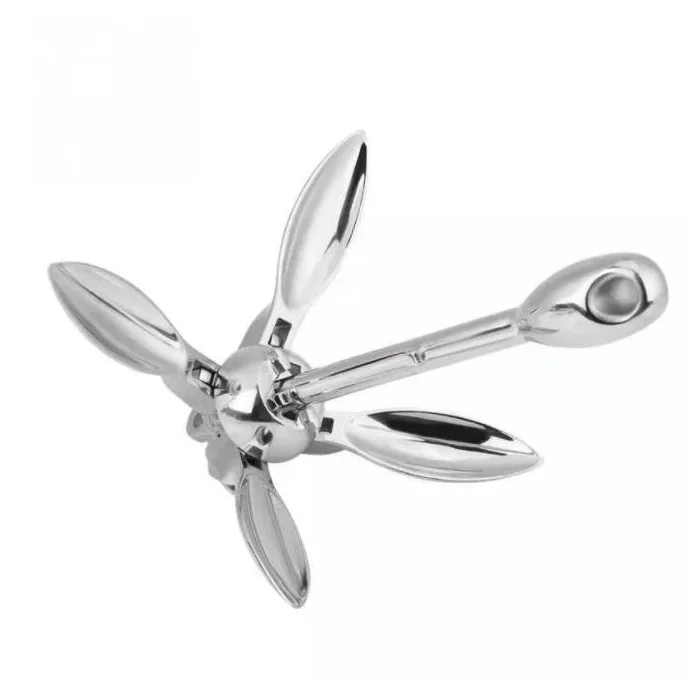 Modern Design Marine Hardware Folding Anchor High Polished 316 Stainless Steel Accessories Boat Hardware 10kg Grapnel Anchor