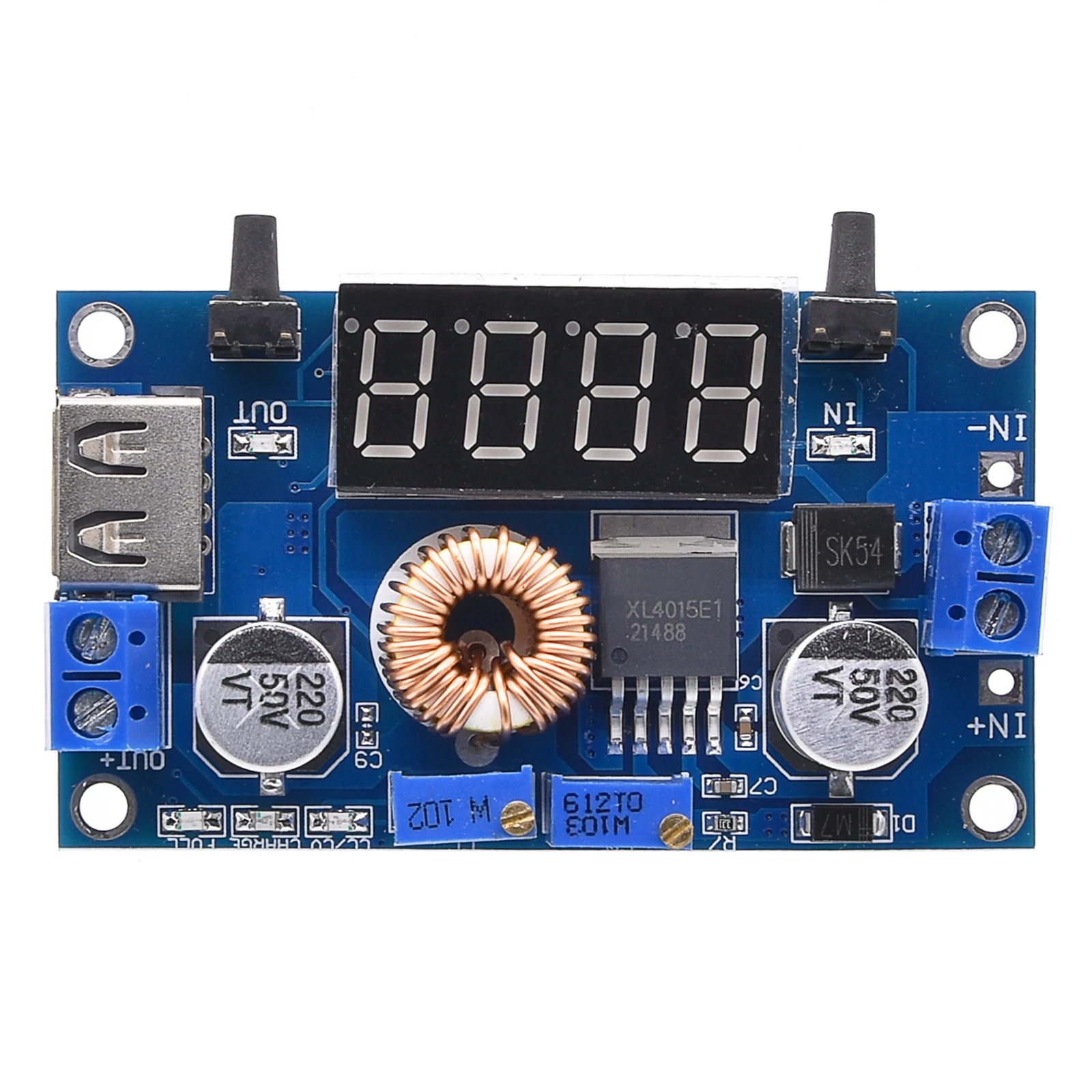XY-HXC DC DC 5A Step Down Buck Power Module CC CV Power Display LED Drive Lithium Battery Charging with Shell