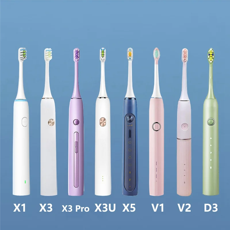 ABNM 10 Uds. Cabezales de repuesto empaquetados al vacío para cepillo de dientes eléctrico SOOCAS X3 X3pro X3U X5 V1 D3, fácil de usar rosa