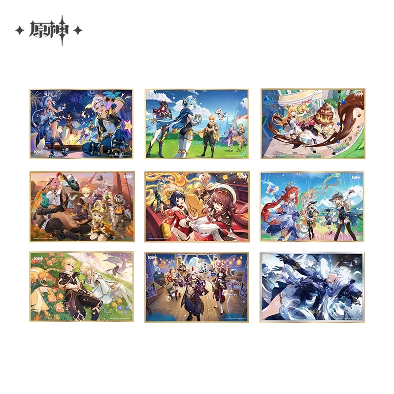 Sunsyea Genshin Impact Official Merch miHoYo Original Authentic Theme Series Colored Paper Venti Zhongli Raiden Shogun Nahida