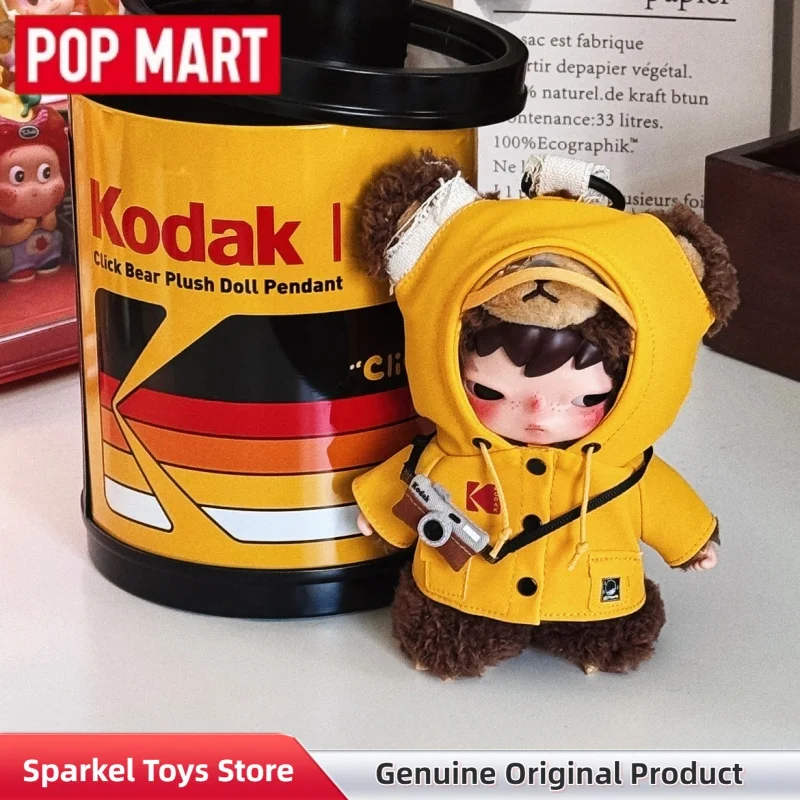 

POPMART Hirono X Kodak Click Bear Plush Doll Pendant Cute Bag Charm Decor Collect Figurine Mystery Toy Gift For Collectors