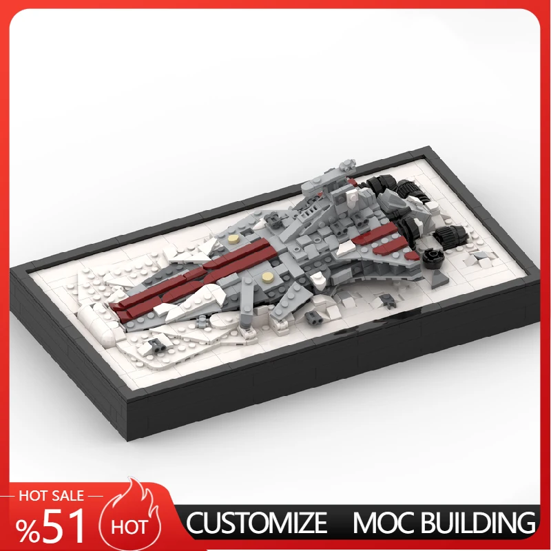 

894 PCS Star Battle Galactic War Victory & Defeat Diorama MOC Customize Modular Building Block Design DIY Boys Holiday Toy Gifts
