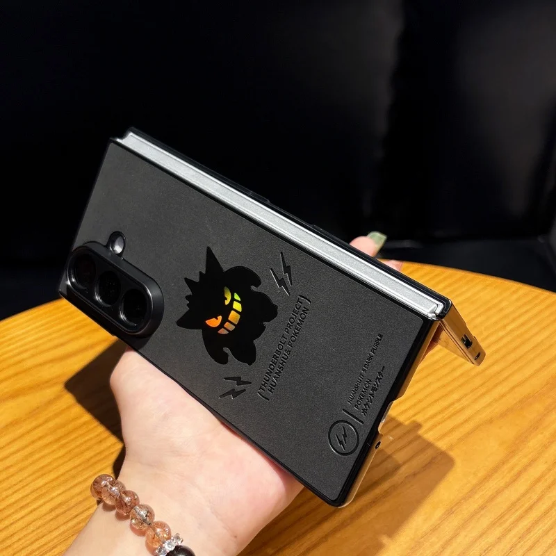 Giappone Simpatico Cartone Animato P-Pokemon Gengar Anti-pelliccia Pikachu Cassa Del Telefono Pieghevole Per Samsung Z Fold 4 5 6 7 Z Fold 7Anime Pokemons copertura